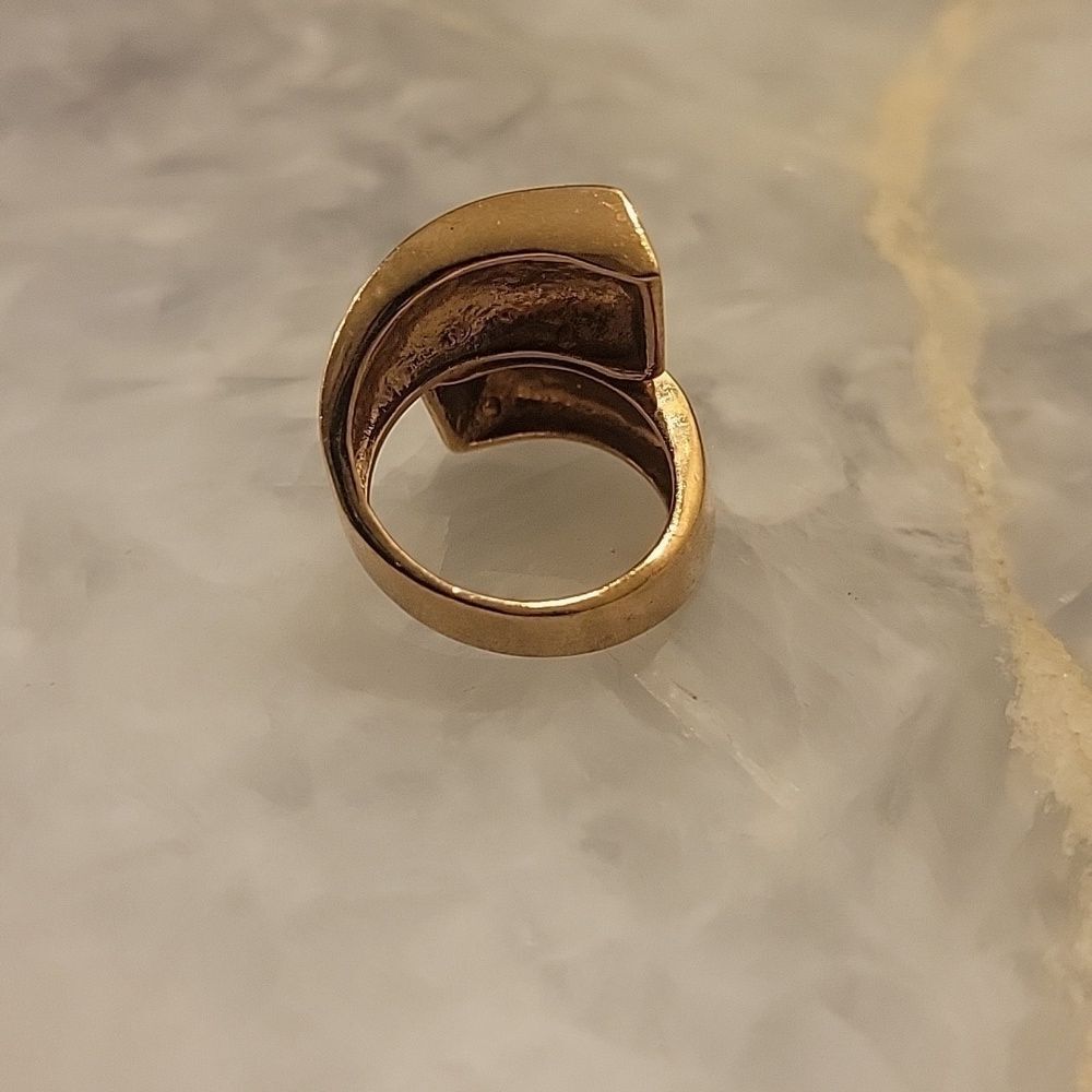 NEW Jules Smith Americana Punk 14KT Gold Chunky Boho Wrap Sculptural Wrap Ring 7 - Picture 3 of 6